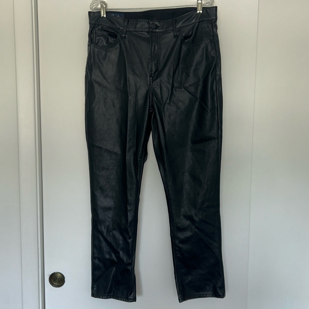 GAP Black Faux Leather Pants